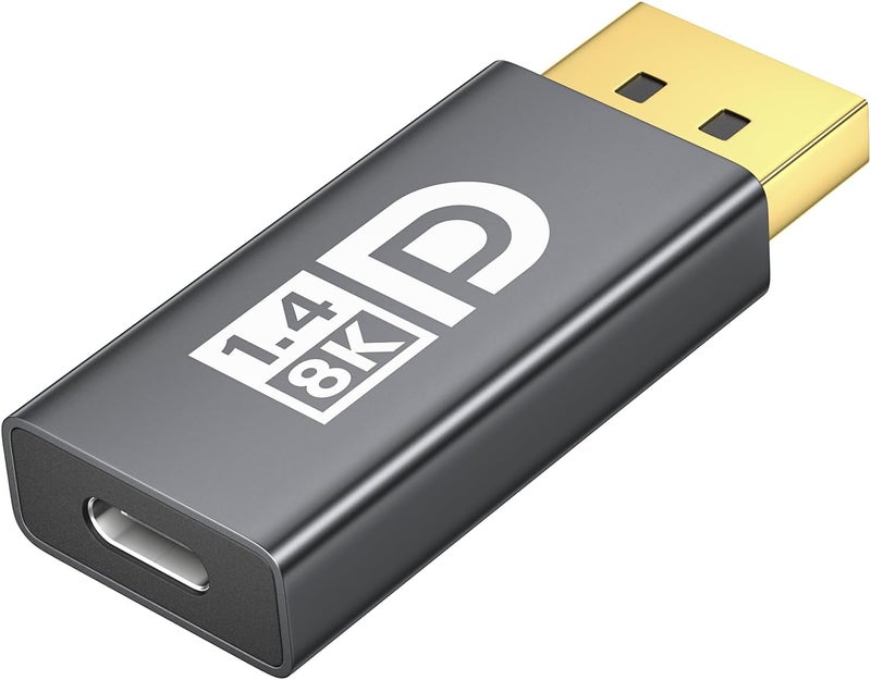 LEIRUI 8K@60Hz USB C to DisplayPort 1.4 Adapter, Bidirectional Type C to Display Port Adapter, Thunderbolt 4 & 5 to DP Converter Compatible with MacBook,iPhone 17 16 15,iPad Pro,Samsung/Lenovo/HP/Dell/ASUS - Image 1